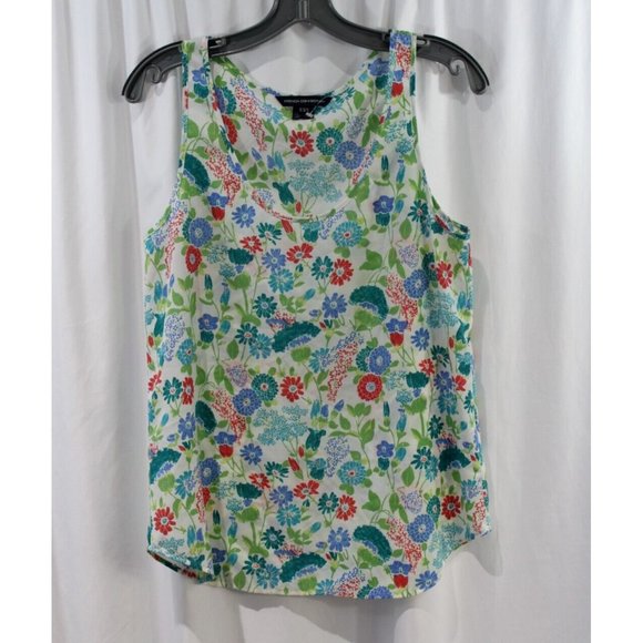 French Connection Tops - French Connection Womens Multicolor Floral Sleeveless Blouse 6